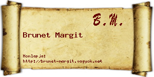 Brunet Margit névjegykártya